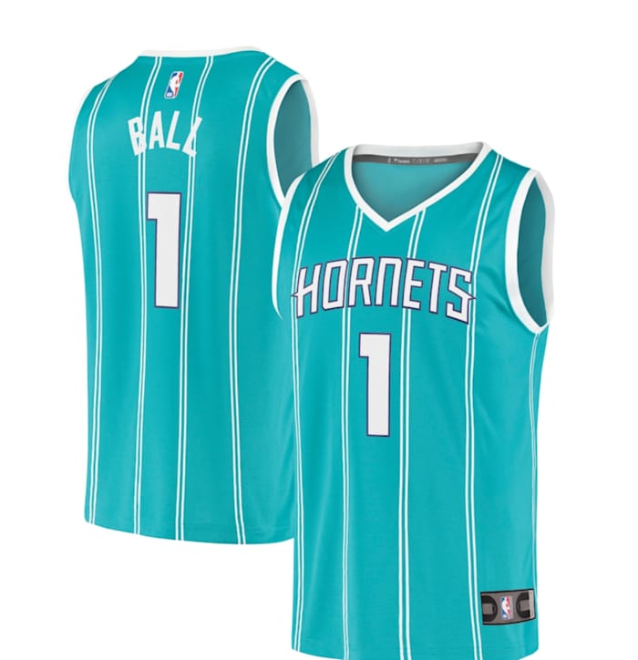 LaMelo Ball Charlotte Hornets Fanatics Branded Fast Break Replica Jersey - Icon Edition - $55.99 with code: TREAT